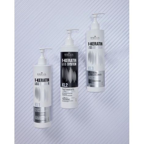 Изглаждащ шампоан Brelil V-Keratin Liss System KL1 Ultra Smoothing Shampoo 500ml